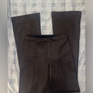 SPANX - chocolate suede flare pant